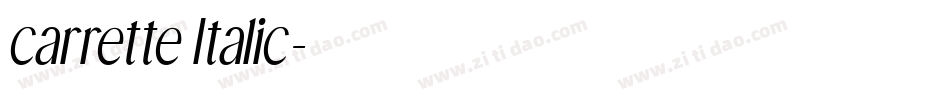 carrette Italic字体转换